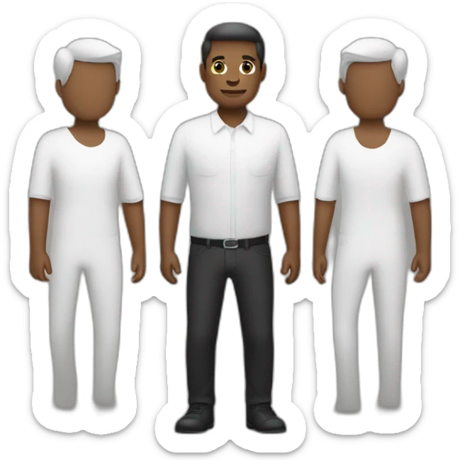 Un homme noir qui serre la main d'un homme blanc sticker