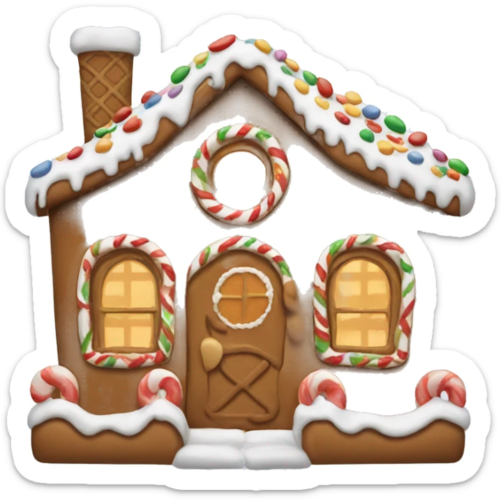 Gingerbread house sticker