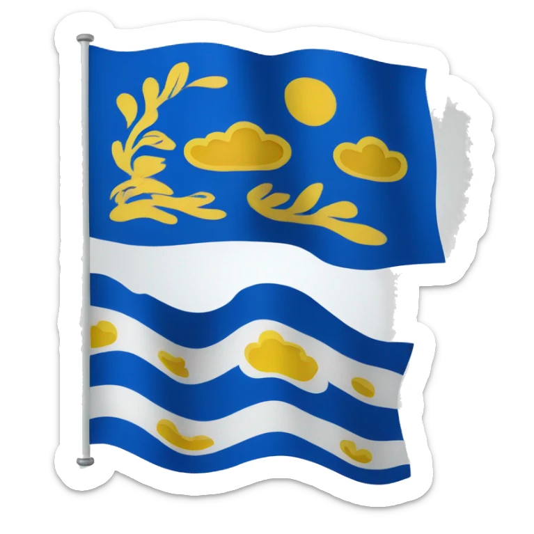Emoji flag of the Republic of Sakha (Yakutia)  sticker