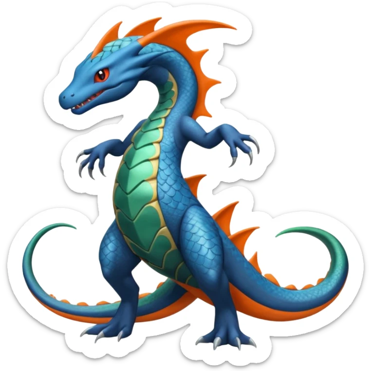 Salandit-Salamence-Cresselia-Zygarde-Fakémon-fusion, full body sticker