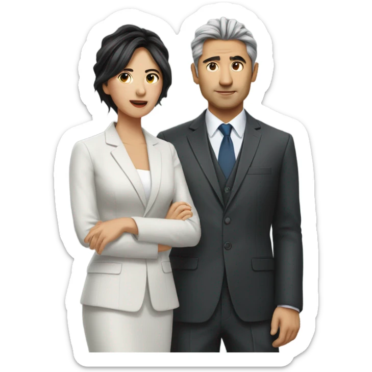 Man in suit with messy hairLatin man with asian wife sticker