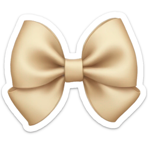 Beige bow sticker