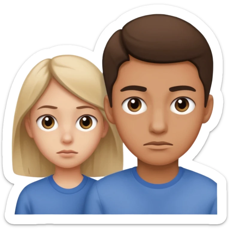Indifference - lack of interest, concern, or sympathy - teenager rolling eyes with parent behind them sticker
