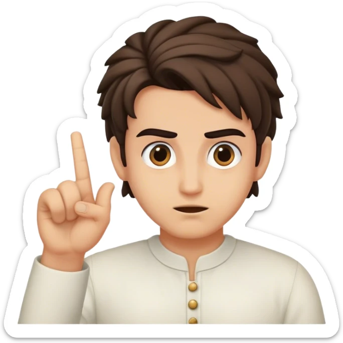 Personnage qui ressemble à Jul est qui fait des doigts d’honneur  sticker