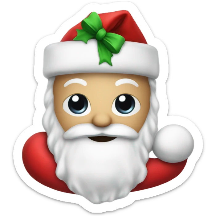 Santa sock sticker