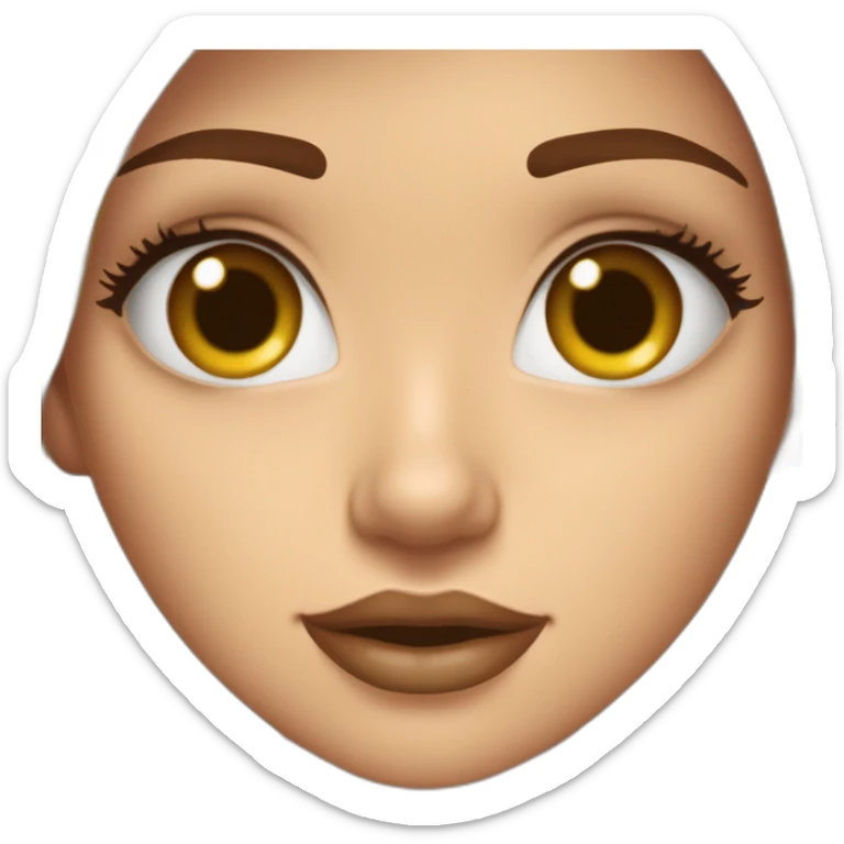 chica joven que tenga una camara de fotos, con cabello ondulado color rubio oscuro, flequillo, ojos grandes, ojos color marron claro, piel blanca, labios gruesos. sticker