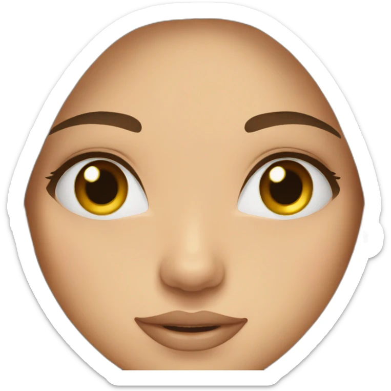 girl-long-straight-brown-hair-beautiful-eye-eyebrow sticker