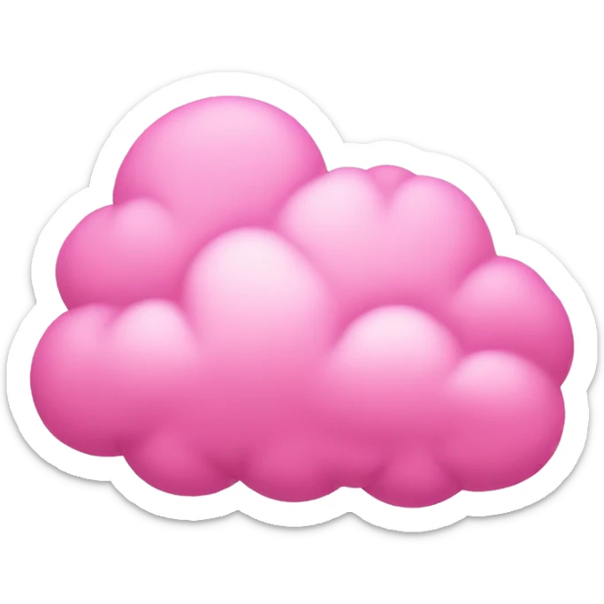 Pink cloud sticker