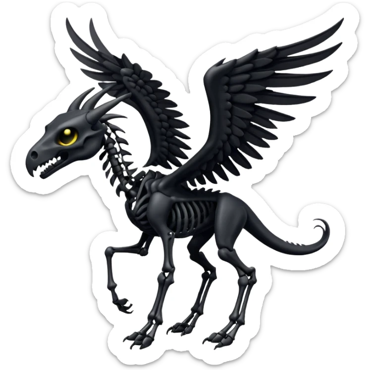 thestral: Winged horses visible only to those who have witnessed death and understand its significance. sticker