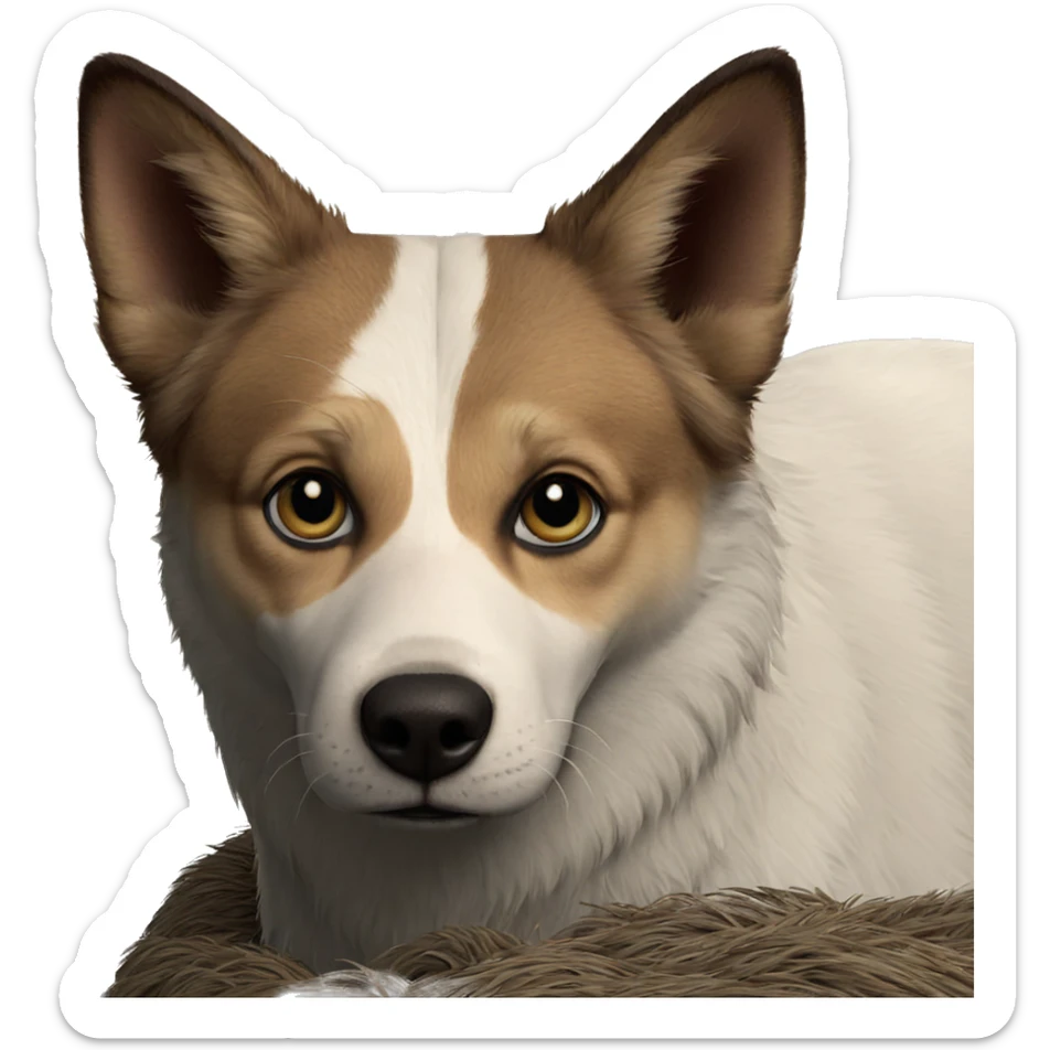 realistic animal focused gaze sticker