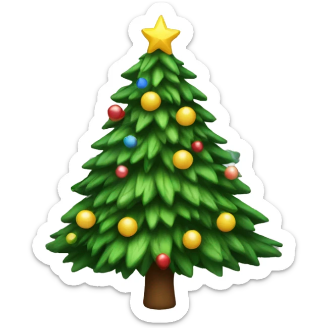 Christmas tree sticker