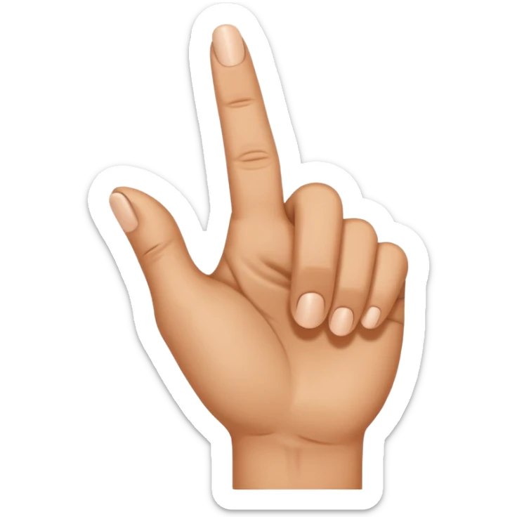 I want an emoji that looks like these👌🏻🤏🏻but i want that the the middle vinger touches the tumb and the other vingers dont. Can you do the Oke sign but than with de middle vinger sticker