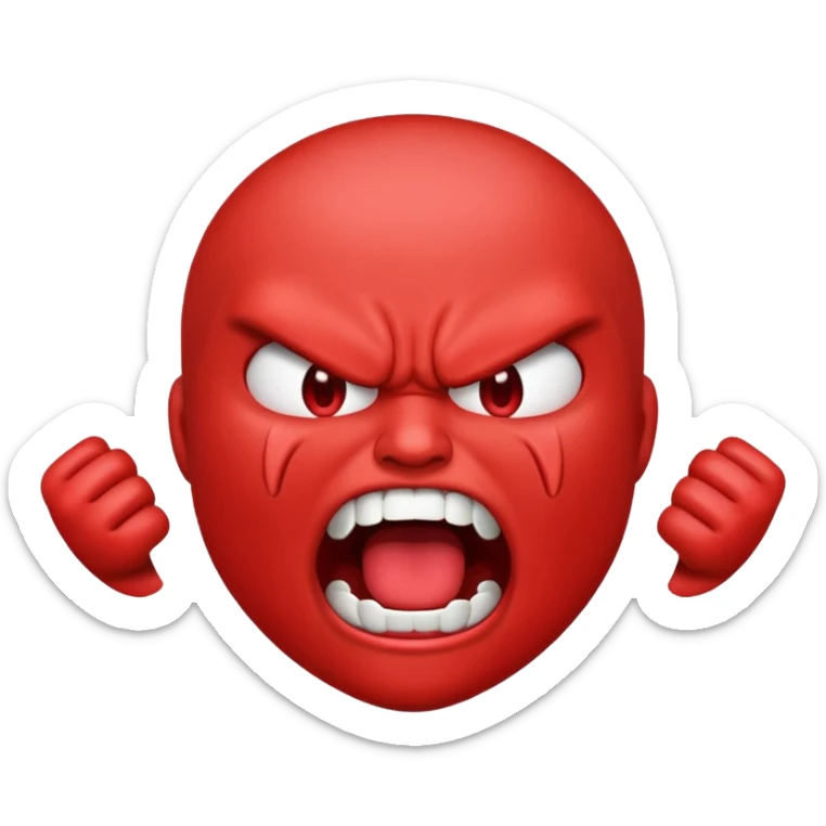 gum tsion emoji very not nice rude shouting ragebaiter sticker