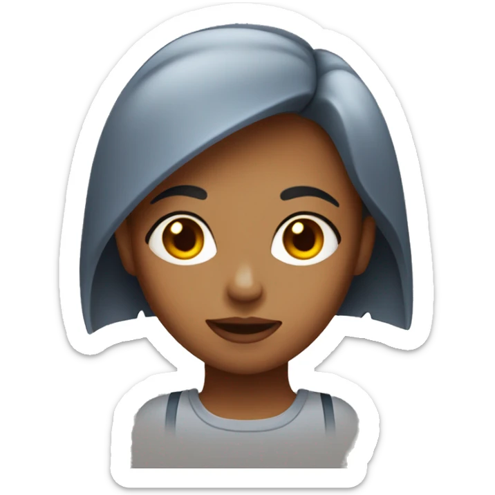 girl with brown eyes and short dirty red hair sticker