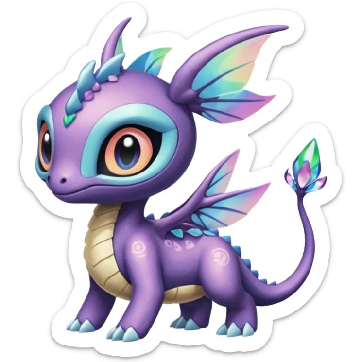 Meloetta-Cresselia-Palkia-Spyro-Toothless-Stitch-Fakémon-creature-hybrid sticker