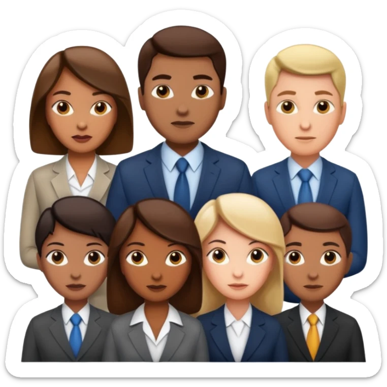 corporate social responsibility for large enterprise team but not wearing casual clothes sticker