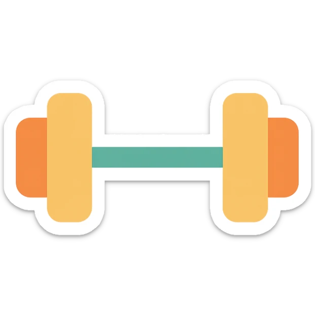 Convert this outline icon of a gym dodger to a color icon, keep the gym dodger theme, maintain a simple and clear design, use vibrant but not yellow colors. sticker