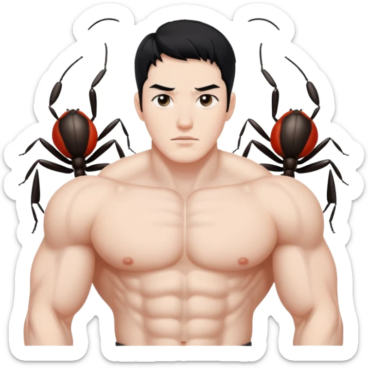 Sung Jin Woo from Solo Leveling facing the ant king of Jeju Island sticker