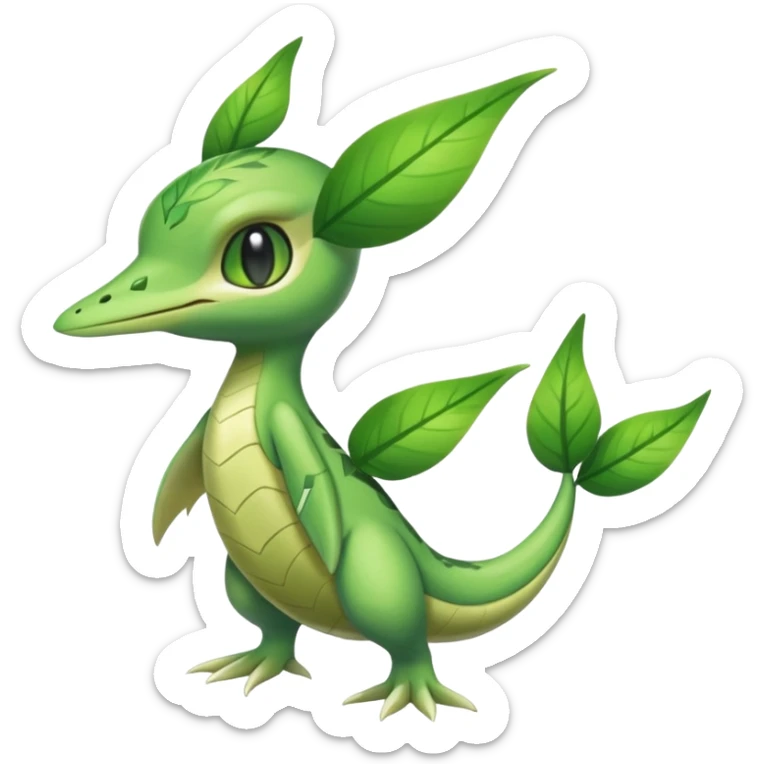Larvitar-Celebi-Snivy-hybrid-fusion (full body) sticker