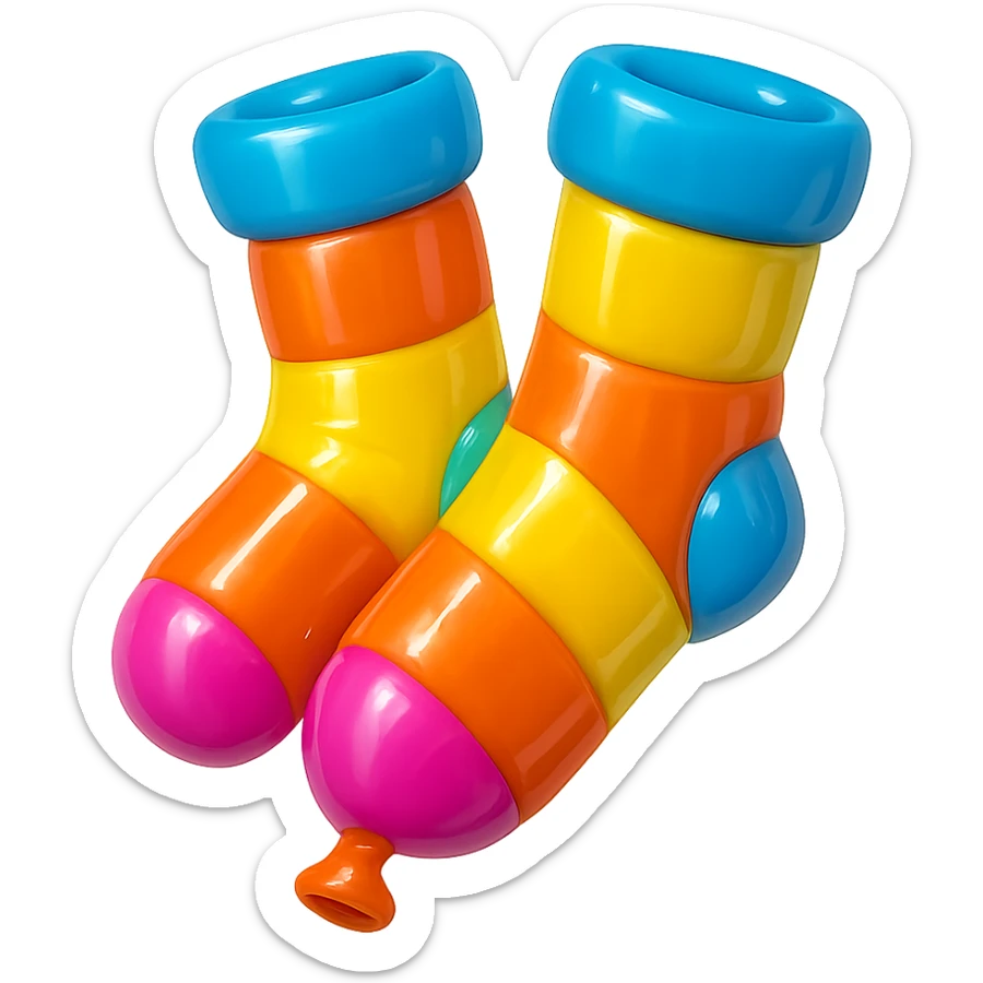 cute socks, balloon style sticker