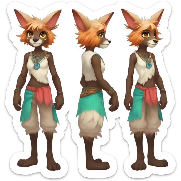 Colorful Anthro Fionbri Furry by Falvie-Griffsnuff-Kamirah-LiLaiRa, full body sticker