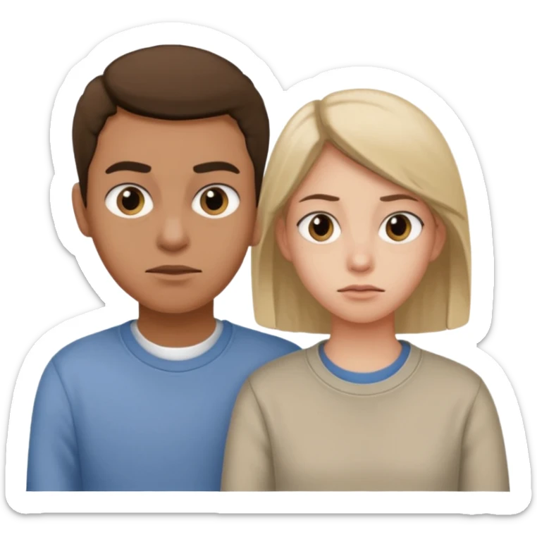 Indifference - lack of interest, concern, or sympathy - teenager rolling eyes with parent behind them sticker