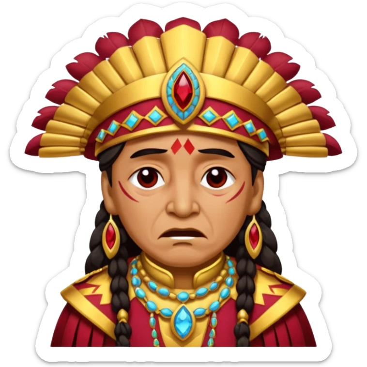 An fsu emoji with an fsu fan crying/depressed so a Seminole make it chief Osceola with Garnett and gold included sticker