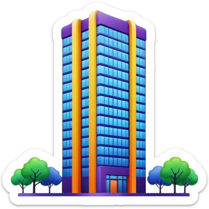 I want a 7 floors building with 7 colours. Starting with violet, indigo, blue, green, yellow, orange , red sticker