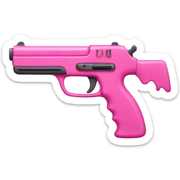 Pink Girly Gun sticker