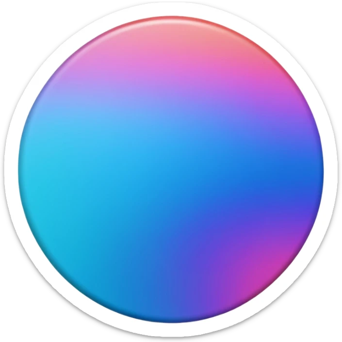 
coin color in in gradient of turquoise, blue, pink, purple, and coral metal texture
Rotate coin 90 degree  3d effect sticker