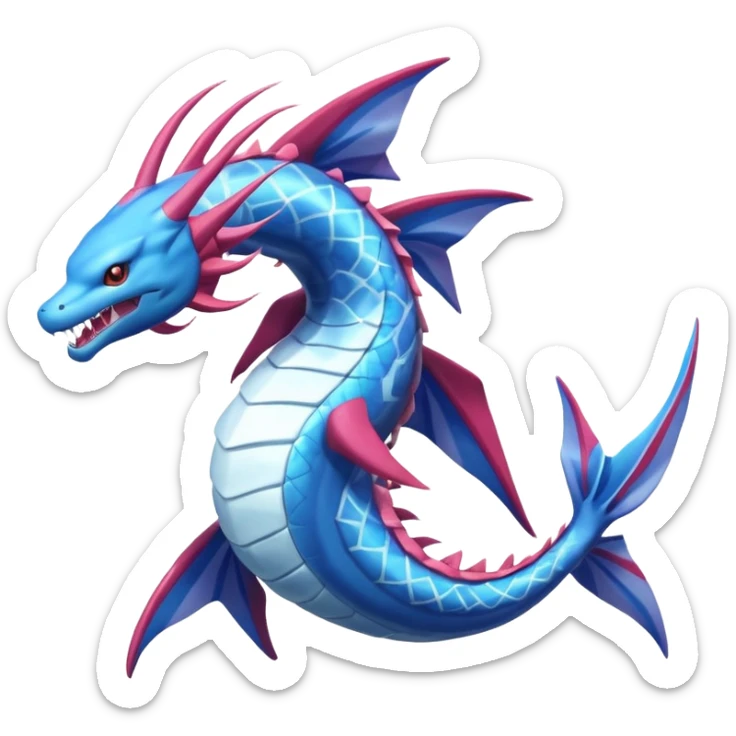 Gyarados-Suicune-Kyogre-fusion, full body sticker