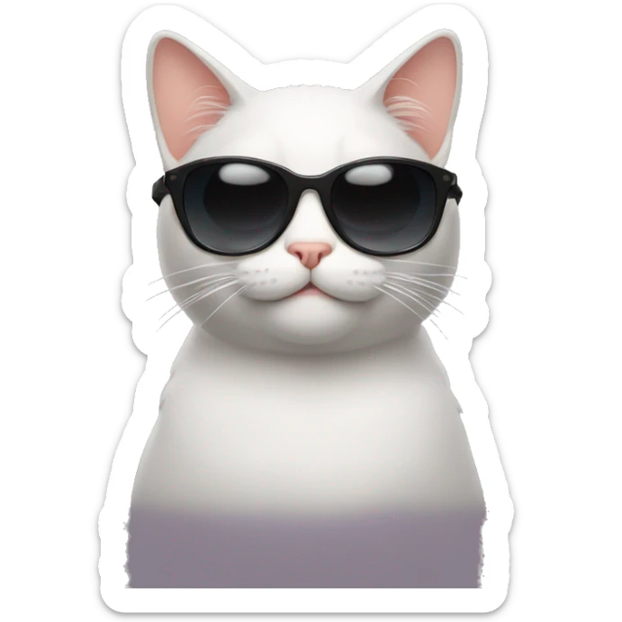 Cat with sunglasses sticker