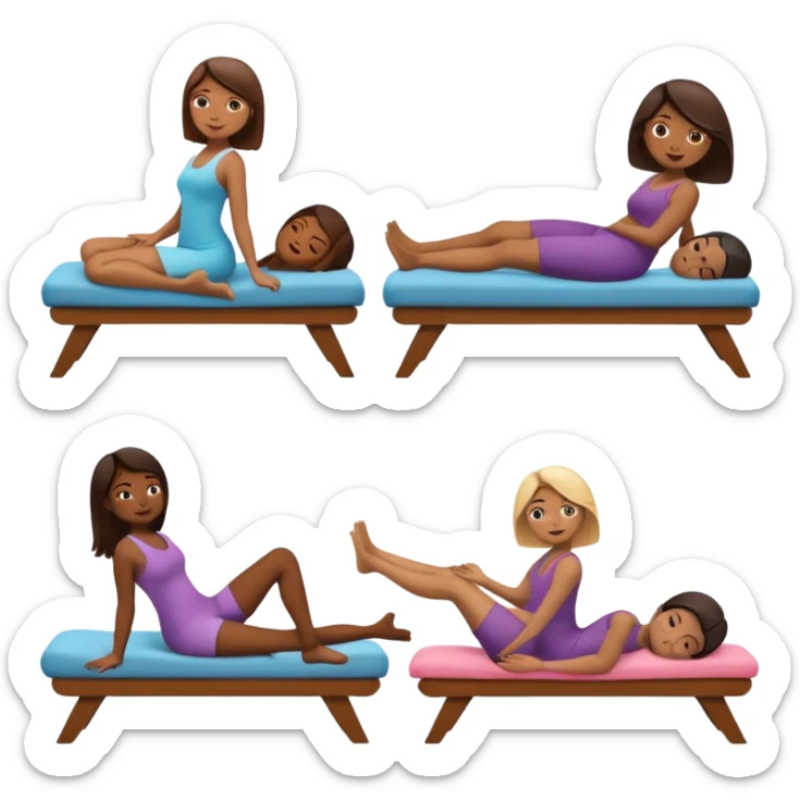 craeate me a series of emojis for those excersises:

Nose
Sit
Lay down
Spin
Focus
Drop
Walk next to me sticker