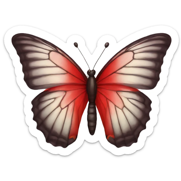 Red Butterfly  sticker