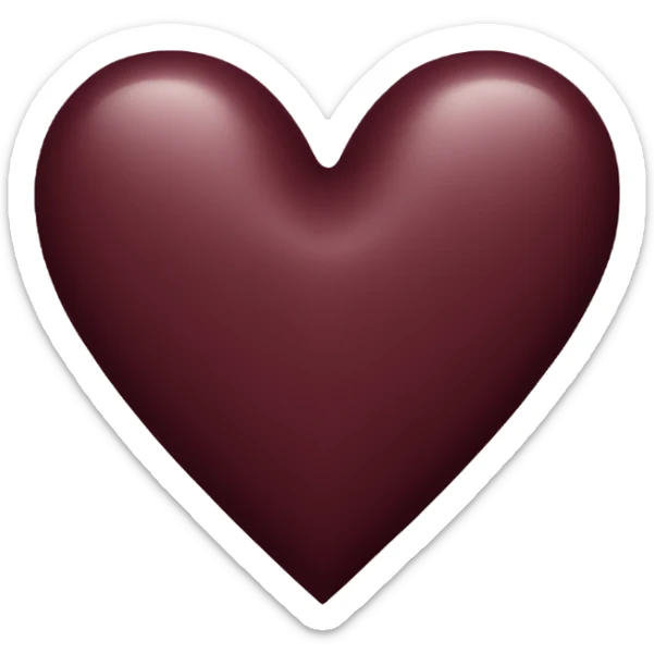 burgundy heart sticker