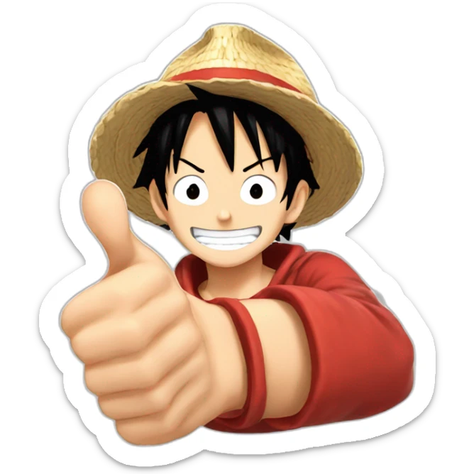 Thumb up Luffy sticker