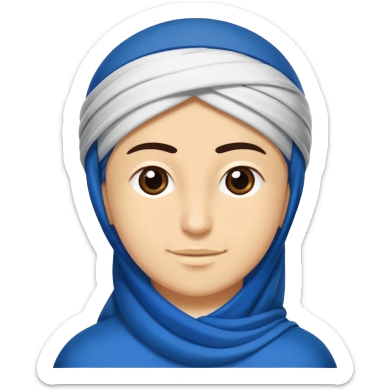 DOĞU TÜRKİSTAN BAYRAĞI (İNSANSIZ) AY VE YILDIZ MAVİ BAYRAK sticker