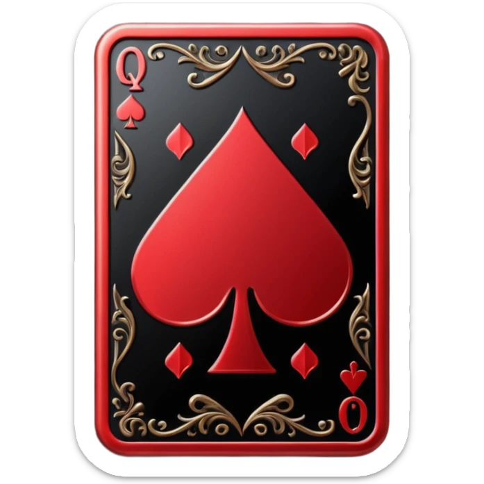 Jack of Spades with out the card only the symbols sticker