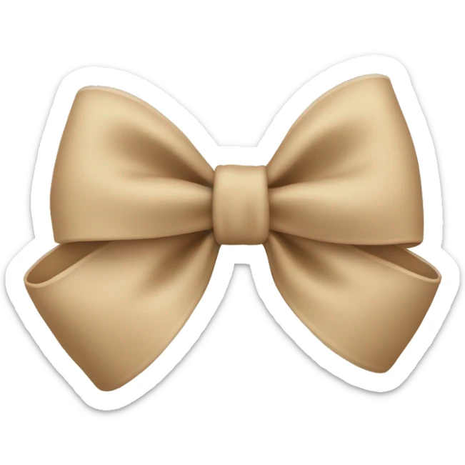 Beige bow sticker