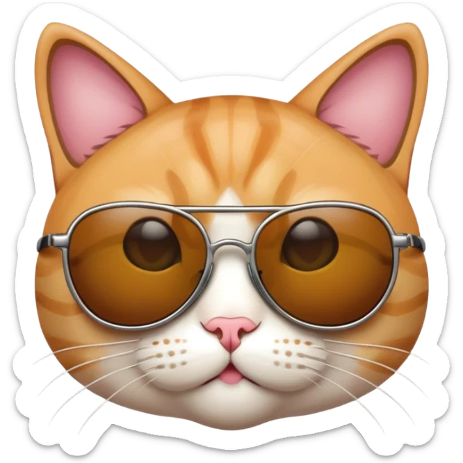 Cat with sunglasses sticker