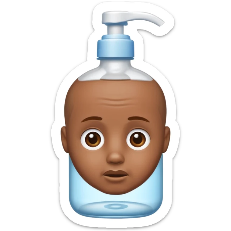 Diddy’s head as the top of a bottle of baby oil sticker