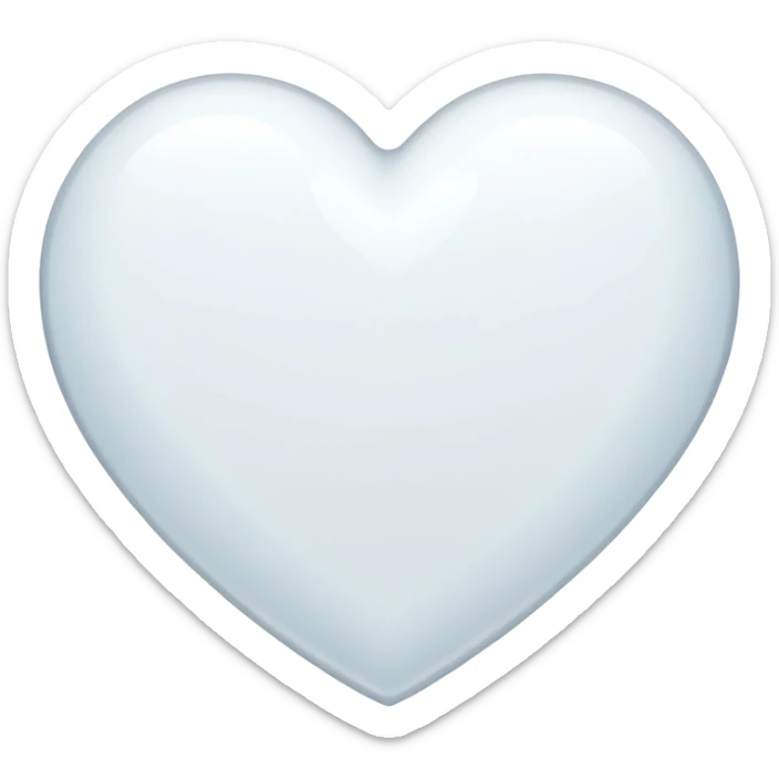 glowing white heart sticker