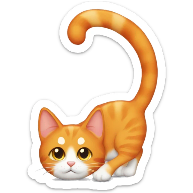 Orange cat sticker