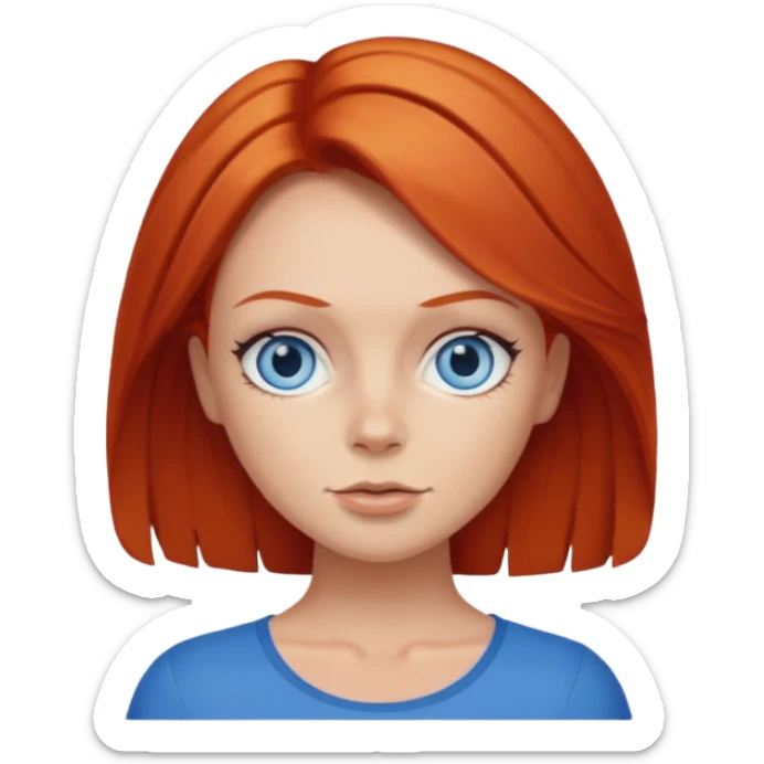 Ginger Spice with blue eyes sticker
