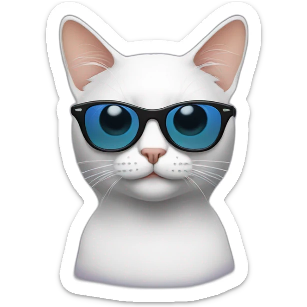 Cat with sunglasses wearing jack sticker