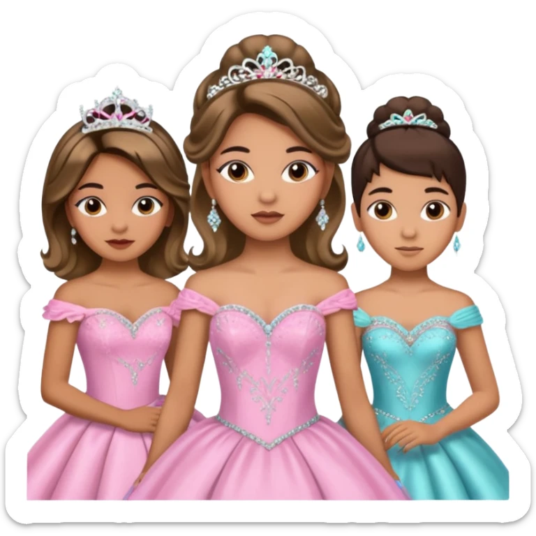 Quinceañera makeover of the boy to girl and before after picture about the boy getting a new look for his Quinceañera makeover  sticker