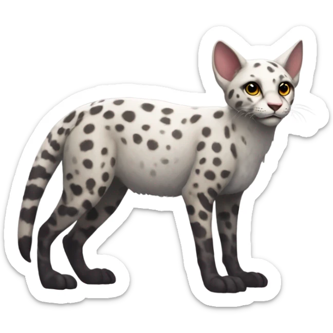 Modern Feral Rare Fantasy Vernid-Trico-species by LiLaiRa, random markings, full body sticker
