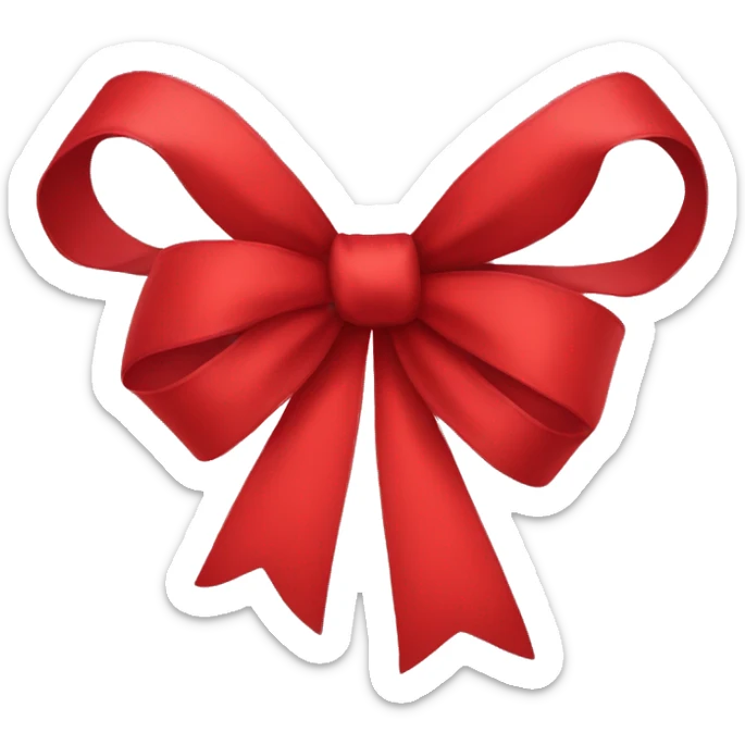 Red bow sticker