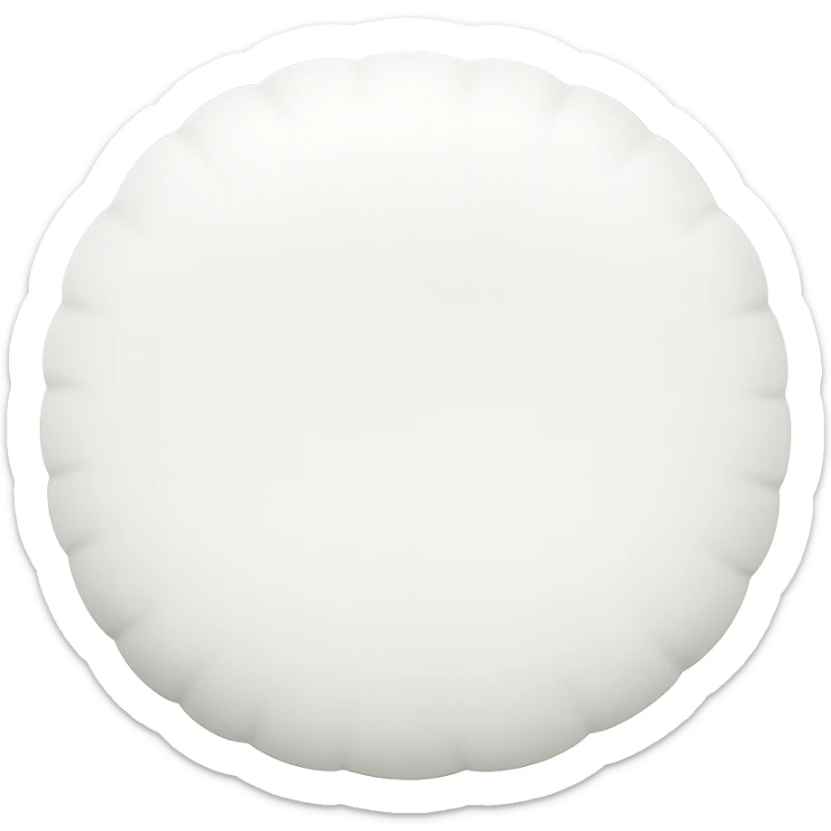 Remove all facial features (eyes, nose, mouth) from the cushion emoji, keep it simple and cute, in emoji style, no background. sticker