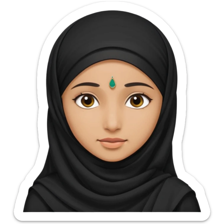 tamilnadu girl slim girl wear black saree with hijab in head create emoji like sticker sticker